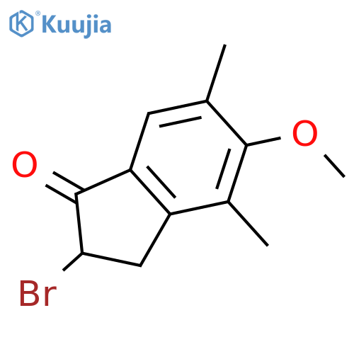 1H-INDEN-1-ONE, 2-BROMO-2,3-DIHYDRO-5-METHOXY-4,6-DIMETHYL- structure