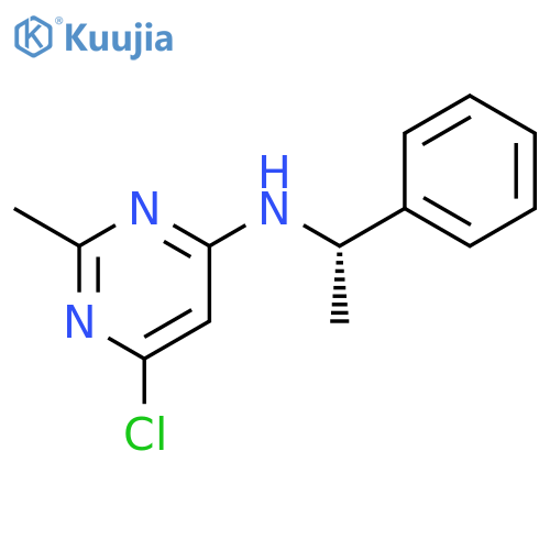 (S)-6-chloro-2-methyl-N-(1-phenylethyl)pyrimidin-4-amine structure