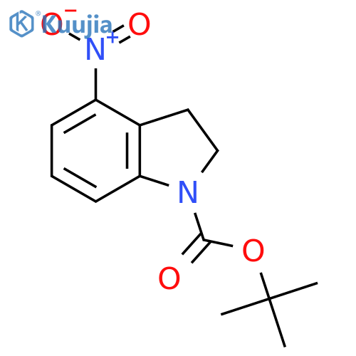 tert-butyl 4-nitro-2,3-dihydro-1H-indole-1-carboxylate structure
