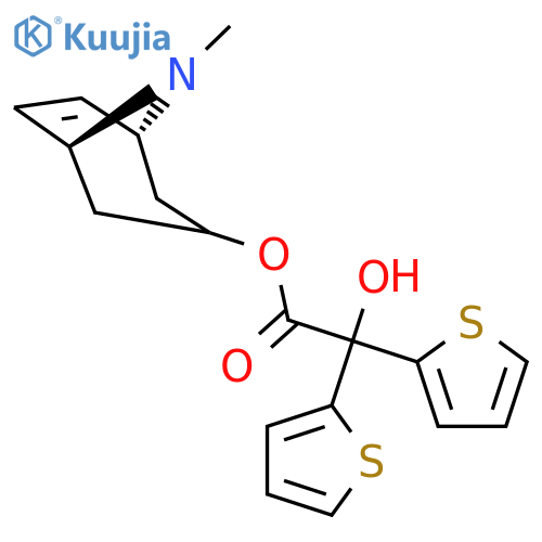 rel-(1R,3S,5S)-8-Methyl-8-azabicyclo3,2,1oct-6-en-yl-2-hydroxy-2,2-dithiophen-2-yl acetate structure