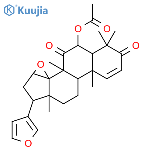 (6alpha,13alpha,14beta,15beta,17alpha)-6-(acetyloxy)-14,15-epoxy-17-(furan-3-yl)-4,4,8-trimethylandrost-1-ene-3,7-dione structure