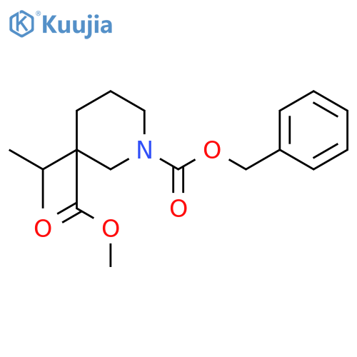 Methyl 1-Cbz-3-isopropylpiperidine-3-carboxylate structure