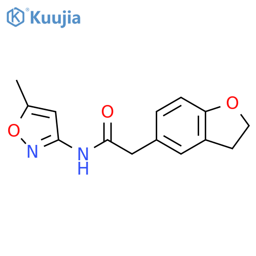 2-(2,3-Dihydrobenzofuran-5-yl)-N-(5-methylisoxazol-3-yl)acetamide structure