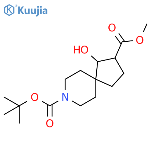 8-tert-butyl 2-methyl1-hydroxy-8-azaspiro[4.5]decane-2,8-dicarboxylate structure