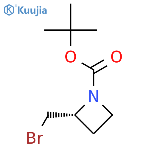 tert-butyl (2R)-2-(bromomethyl)azetidine-1-carboxylate structure