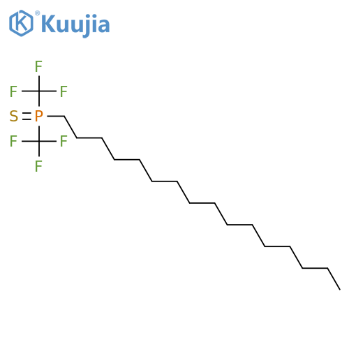 Phosphine sulfide, hexadecylbis(trifluoromethyl)- structure