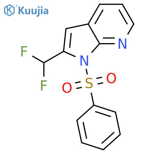 1-(benzenesulfonyl)-2-(difluoromethyl)-1H-pyrrolo[2,3-b]pyridine structure