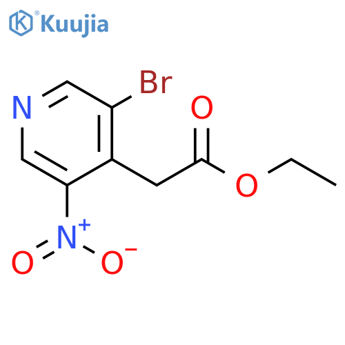 ethyl 2-(3-bromo-5-nitro-4-pyridyl)acetate structure