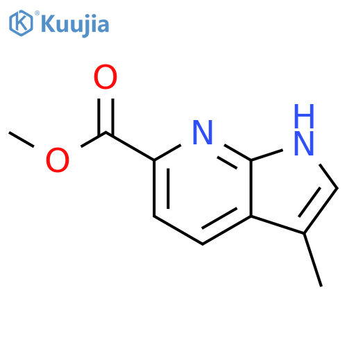 methyl 3-methyl-1H-pyrrolo[2,3-b]pyridine-6-carboxylate structure
