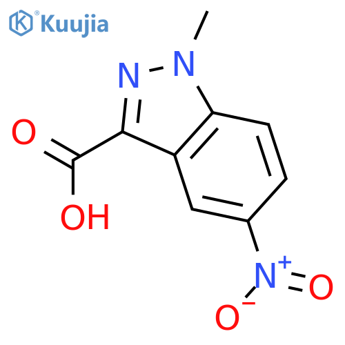 1-Methyl-5-nitro-1H-indazole-3-carboxylic acid structure