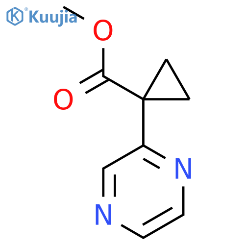 methyl 1-(pyrazin-2-yl)cyclopropane-1-carboxylate structure