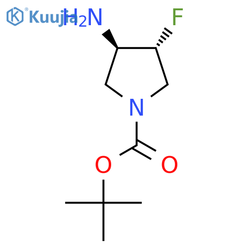 tert-butyl trans-3-amino-4-fluoropyrrolidine-1-carboxylate structure