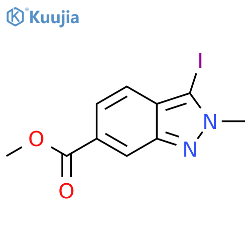 methyl 3-iodo-2-methyl-2H-indazole-6-carboxylate structure