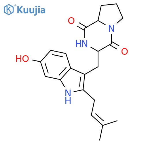 Pyrrolo[1,2-a]pyrazine-1,4-dione, hexahydro-3-[[6-hydroxy-2-(3-methyl-2-buten-1-yl)-1H-indol-3-yl]methyl]-, (3S,8aS)- structure