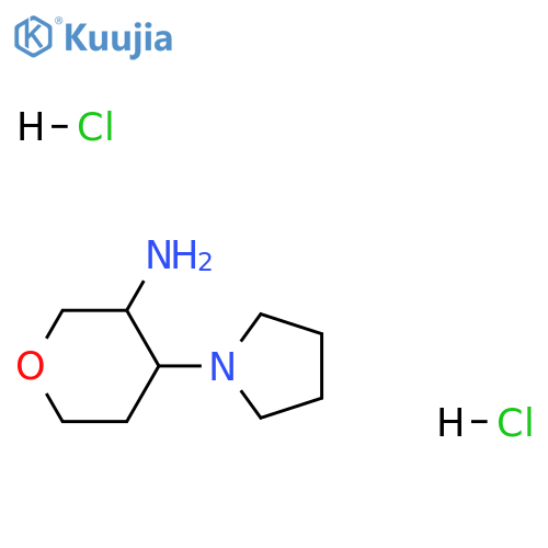 4-(PYRROLIDIN-1-YL)TETRAHYDRO-2H-PYRAN-3-AMINE 2HCL structure