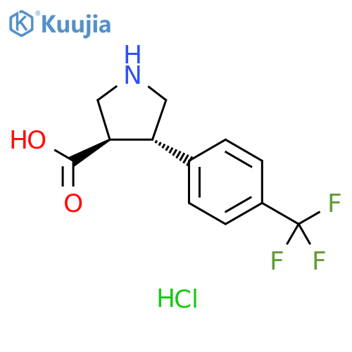 (TRANS)-4-(4-TRIFLUOROMETHYL-PHENYL)-PYRROLIDINE-3-CARBOXYLIC ACID-HCL structure