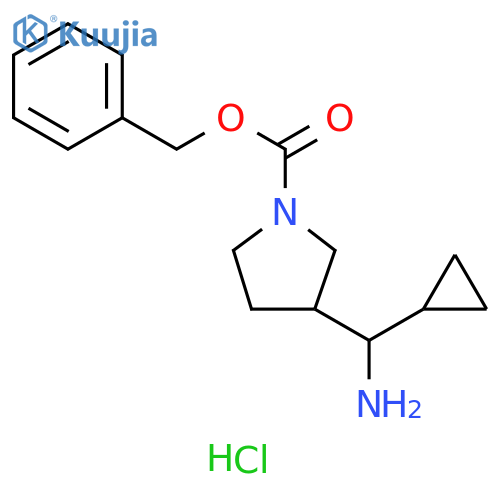 1-CBZ-3-(AMINO(CYCLOPROPYL)METHYL)PYRROLIDINE HCL structure