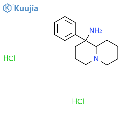 1-Phenyloctahydro-1H-quinolizin-1-amine dihydrochloride structure