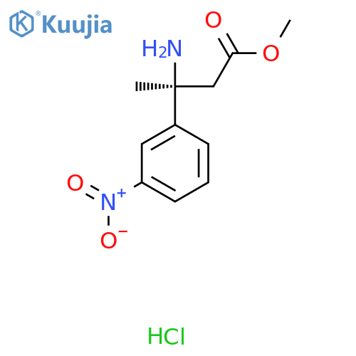 (S)-Methyl 3-amino-3-(3-nitrophenyl)butanoate hydrochloride structure