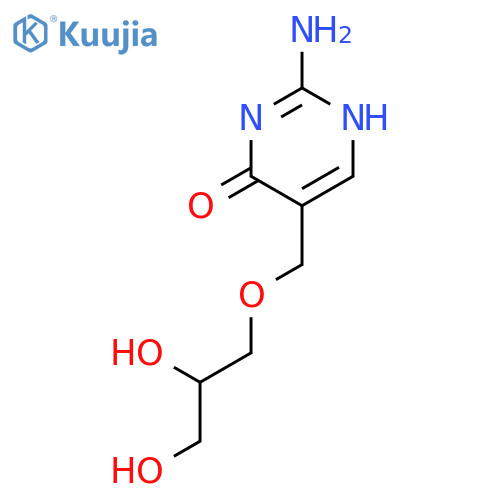 4(1H)-Pyrimidinone, 2-amino-5-[(2,3-dihydroxypropoxy)methyl]-, (±)- structure