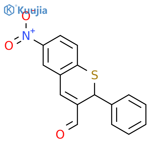 2H-1-Benzothiopyran-3-carboxaldehyde, 6-nitro-2-phenyl- structure