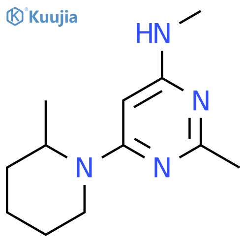 N,2-Dimethyl-6-(2-methylpiperidin-1-yl)pyrimidin-4-amine structure