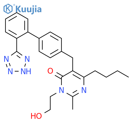 4(3H)-Pyrimidinone,6-butyl-3-(2-hydroxyethyl)-2-methyl-5-[[2'-(1H-tetrazol-5-yl)[1,1'-biphenyl]-4-yl]methyl]- structure