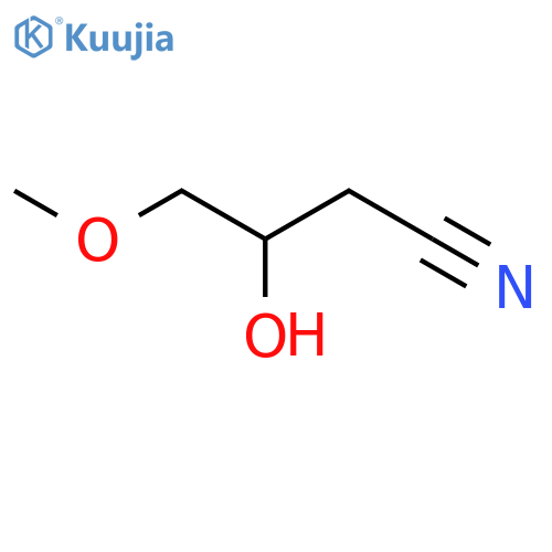 3-hydroxy-4-methoxybutanenitrile structure