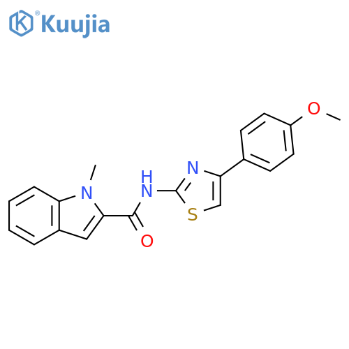 1H-Indole-2-carboxamide, N-[4-(4-methoxyphenyl)-2-thiazolyl]-1-methyl- structure