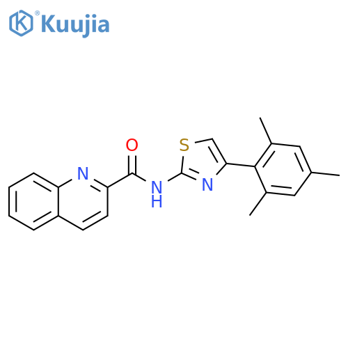 2-Quinolinecarboxamide, N-[4-(2,4,6-trimethylphenyl)-2-thiazolyl]- structure