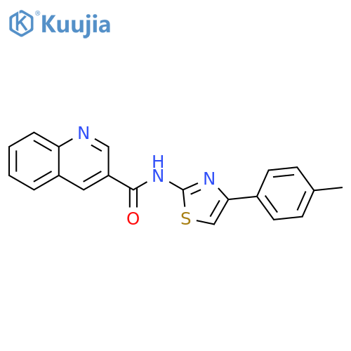 3-Quinolinecarboxamide, N-[4-(4-methylphenyl)-2-thiazolyl]- structure