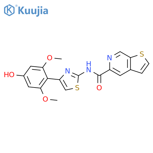 Thieno[2,3-c]pyridine-5-carboxamide,N-[4-(4-hydroxy-2,6-dimethoxyphenyl)-2-thiazolyl]- structure