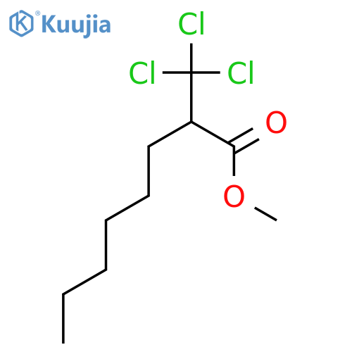Octanoic acid, 2-(trichloromethyl)-, methyl ester structure