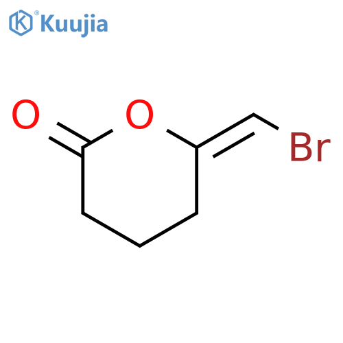 2H-Pyran-2-one, 6-(bromomethylene)tetrahydro-, (6Z)- structure