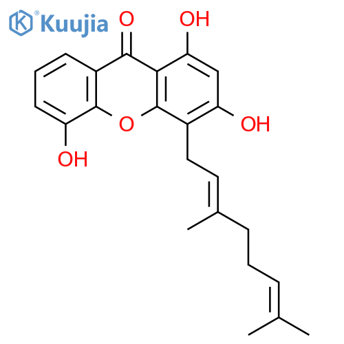 9H-Xanthen-9-one, 4-[(2E)-3,7-dimethyl-2,6-octadien-1-yl]-1,3,5-trihydroxy- structure