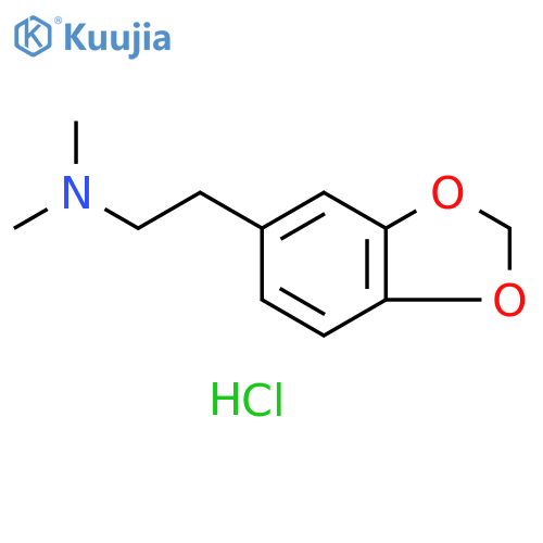 N,N-dimethyl-1,3-benzodioxole-5-ethanamine,monohydrochloride structure