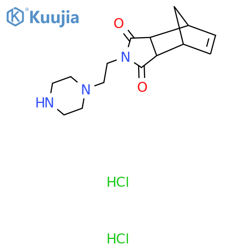 2-(2-Piperazin-1-ylethyl)-3a,4,7,7a-tetrahydro-1H-4,7-methanoisoindole-1,3-dione dihydrochloride structure