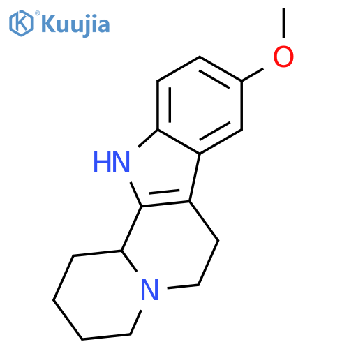 Indolo[2,3-a]quinolizine, 1,2,3,4,6,7,12,12b-octahydro-9-methoxy- structure
