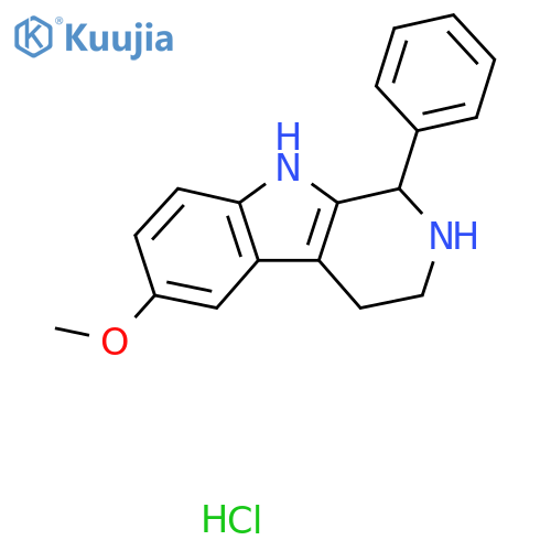 6-Methoxy-1-phenyl-2,3,4,9-tetrahydro-1H-pyrido[3,4-b]indole;hydrochloride structure