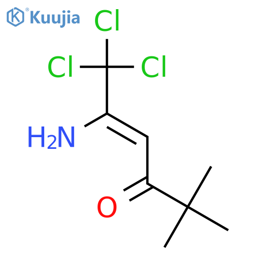 4-Hexen-3-one, 5-amino-6,6,6-trichloro-2,2-dimethyl- structure
