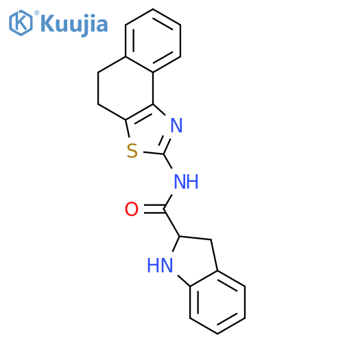 1H-Indole-2-carboxamide,N-(4,5-dihydronaphtho[1,2-d]thiazol-2-yl)-2,3-dihydro- structure