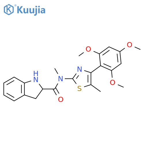 1H-Indole-2-carboxamide,2,3-dihydro-N-methyl-N-[5-methyl-4-(2,4,6-trimethoxyphenyl)-2-thiazolyl]- structure