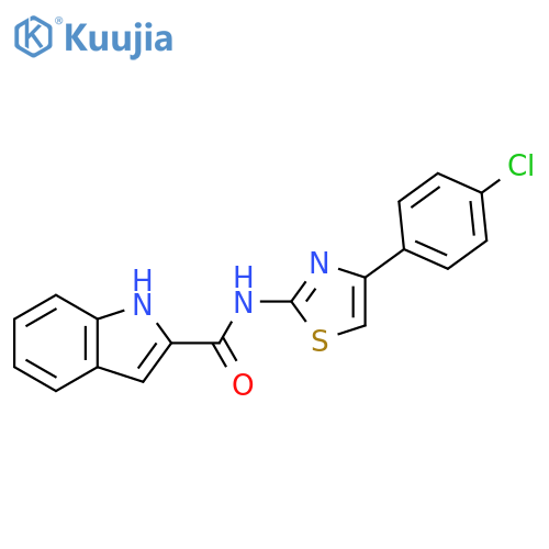 1H-Indole-2-carboxamide, N-[4-(4-chlorophenyl)-2-thiazolyl]- structure
