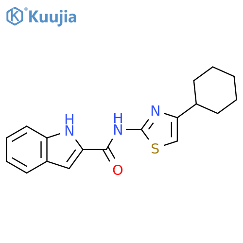 1H-Indole-2-carboxamide, N-(4-cyclohexyl-2-thiazolyl)- structure