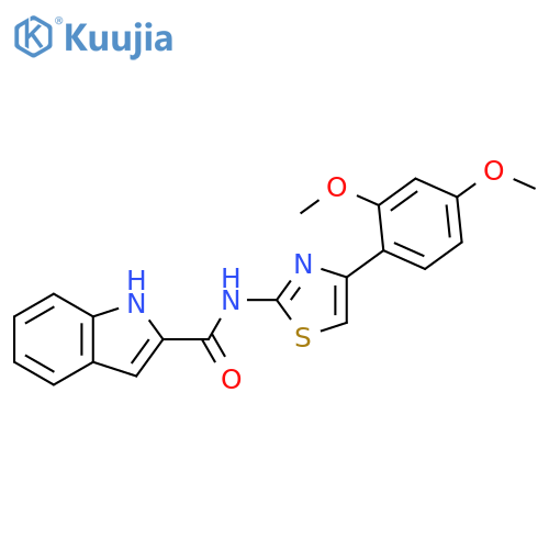 1H-Indole-2-carboxamide, N-[4-(2,4-dimethoxyphenyl)-2-thiazolyl]- structure