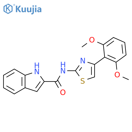 1H-Indole-2-carboxamide, N-[4-(2,6-dimethoxyphenyl)-2-thiazolyl]- structure