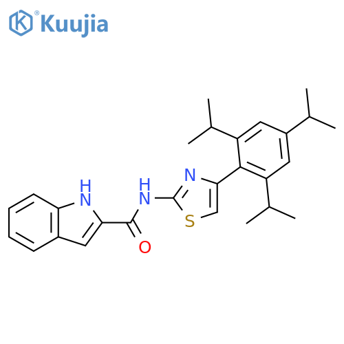 1H-Indole-2-carboxamide,N-[4-[2,4,6-tris(1-methylethyl)phenyl]-2-thiazolyl]- structure