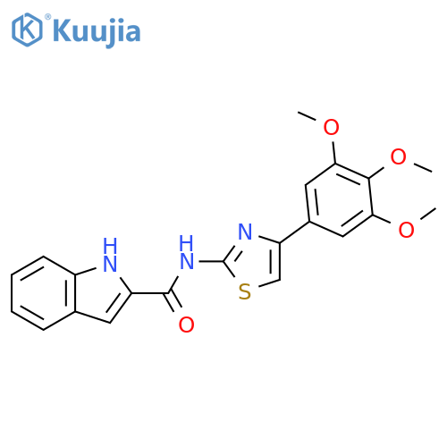 1H-Indole-2-carboxamide, N-[4-(3,4,5-trimethoxyphenyl)-2-thiazolyl]- structure