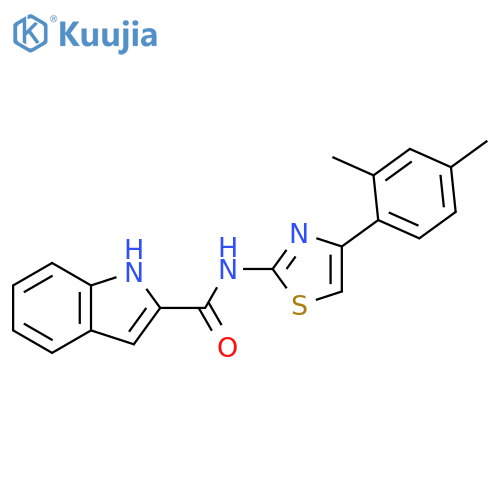 1H-Indole-2-carboxamide, N-[4-(2,4-dimethylphenyl)-2-thiazolyl]- structure