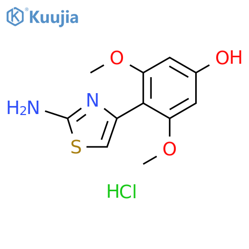 Phenol, 4-(2-amino-4-thiazolyl)-3,5-dimethoxy-, hydrochloride (1:1) structure